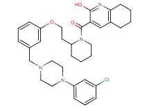3-({2-[2-(3-{[4-(3-chlorophenyl)-1-piperazinyl]methyl}phenoxy)ethyl]-1-piperidinyl}carbonyl)-5,6,7,8-tetrahydro-2-quinolinol