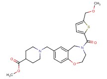 methyl 1-[(4-{[5-(methoxymethyl)-2-thienyl]carbonyl}-2,3,4,5-tetrahydro-1,4-benzoxazepin-7-yl)methyl]-4-piperidinecarboxylate