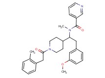 N-(2-(3-methoxyphenyl)-1-{1-[(2-methylphenyl)acetyl]-4-piperidinyl}ethyl)-N-methylnicotinamide