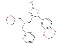 1-[3-(2,3-dihydro-1,4-benzodioxin-6-yl)-1-methyl-1H-pyrazol-4-yl]-N-(2-pyridinylmethyl)-N-(tetrahydro-2-furanylmethyl)methanamine