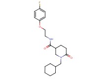 1-(cyclohexylmethyl)-N-[2-(4-fluorophenoxy)ethyl]-6-oxo-3-piperidinecarboxamide