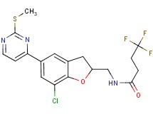N-({7-chloro-5-[2-(methylthio)-4-pyrimidinyl]-2,3-dihydro-1-benzofuran-2-yl}methyl)-4,4,4-trifluorobutanamide