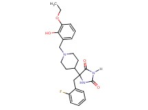 5-[1-(3-ethoxy-2-hydroxybenzyl)-4-piperidinyl]-5-(2-fluorobenzyl)-2,4-imidazolidinedione