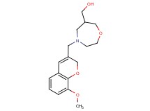 {4-[(8-methoxy-2H-chromen-3-yl)methyl]-1,4-oxazepan-6-yl}methanol