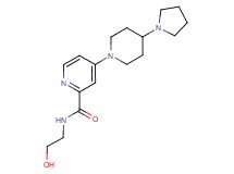 N-(2-hydroxyethyl)-4-[4-(1-pyrrolidinyl)-1-piperidinyl]-2-pyridinecarboxamide