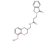 N-[(8-methoxy-3,4-dihydro-2H-chromen-3-yl)methyl]-3-(1-oxo-1,3-dihydro-2H-isoindol-2-yl)propanamide
