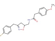 N-{[3-(4-fluorobenzyl)-4,5-dihydro-5-isoxazolyl]methyl}-2-(4-methoxyphenyl)acetamide