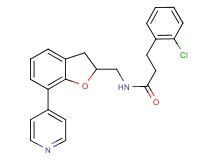 3-(2-chlorophenyl)-N-{[7-(4-pyridinyl)-2,3-dihydro-1-benzofuran-2-yl]methyl}propanamide