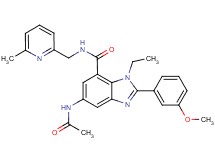 5-(acetylamino)-1-ethyl-2-(3-methoxyphenyl)-N-[(6-methyl-2-pyridinyl)methyl]-1H-benzimidazole-7-carboxamide