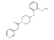 3-{2-[4-(2-methoxyphenoxy)-1-piperidinyl]-2-oxoethyl}pyridine