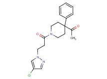 1-{1-[3-(4-chloro-1H-pyrazol-1-yl)propanoyl]-4-phenyl-4-piperidinyl}ethanone