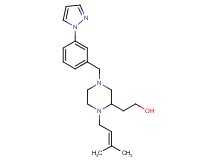 2-{1-(3-methyl-2-buten-1-yl)-4-[3-(1H-pyrazol-1-yl)benzyl]-2-piperazinyl}ethanol