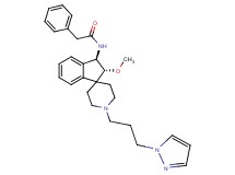 N-{(2R*,3R*)-2-methoxy-1'-[3-(1H-pyrazol-1-yl)propyl]-2,3-dihydrospiro[indene-1,4'-piperidin]-3-yl}-2-phenylacetamide