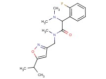 2-(dimethylamino)-2-(2-fluorophenyl)-N-[(5-isopropyl-3-isoxazolyl)methyl]-N-methylacetamide