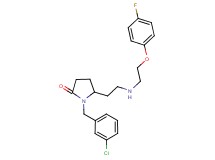 1-(3-chlorobenzyl)-5-(2-{[2-(4-fluorophenoxy)ethyl]amino}ethyl)-2-pyrrolidinone