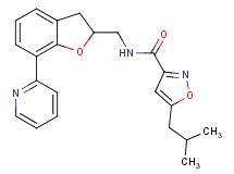 5-isobutyl-N-{[7-(2-pyridinyl)-2,3-dihydro-1-benzofuran-2-yl]methyl}-3-isoxazolecarboxamide