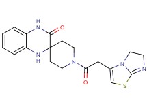 1-(5,6-dihydroimidazo[2,1-b][1,3]thiazol-3-ylacetyl)-1',4'-dihydro-3'H-spiro[piperidine-4,2'-quinoxalin]-3'-one