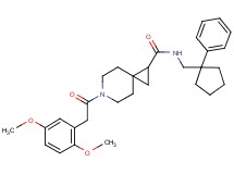 6-[(2,5-dimethoxyphenyl)acetyl]-N-[(1-phenylcyclopentyl)methyl]-6-azaspiro[2.5]octane-1-carboxamide