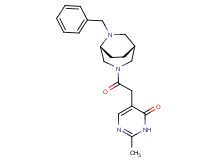 5-{2-[(1R*,5R*)-6-benzyl-3,6-diazabicyclo[3.2.2]non-3-yl]-2-oxoethyl}-2-methyl-4(3H)-pyrimidinone