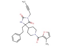 3-(2-butyn-1-yl)-5-[1-(3-methyl-2-furoyl)-4-piperidinyl]-5-(2-phenylethyl)-2,4-imidazolidinedione