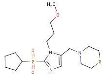 4-{[2-(cyclopentylsulfonyl)-1-(3-methoxypropyl)-1H-imidazol-5-yl]methyl}thiomorpholine