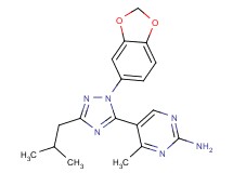 5-[1-(1,3-benzodioxol-5-yl)-3-isobutyl-1H-1,2,4-triazol-5-yl]-4-methylpyrimidin-2-amine