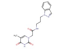 N-[3-(1H-indazol-1-yl)propyl]-2-(5-methyl-2,4-dioxo-3,4-dihydropyrimidin-1(2H)-yl)acetamide