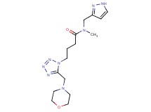 N-methyl-4-[5-(morpholin-4-ylmethyl)-1H-tetrazol-1-yl]-N-(1H-pyrazol-3-ylmethyl)butanamide