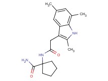 1-{[(2,5,7-trimethyl-1H-indol-3-yl)acetyl]amino}cyclopentanecarboxamide