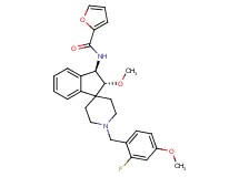 N-[(2R*,3R*)-1'-(2-fluoro-4-methoxybenzyl)-2-methoxy-2,3-dihydrospiro[indene-1,4'-piperidin]-3-yl]-2-furamide