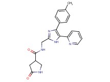 N-{[4-(4-methylphenyl)-5-pyridin-2-yl-1H-imidazol-2-yl]methyl}-5-oxopyrrolidine-3-carboxamide