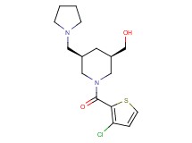 [(3R*,5R*)-1-[(3-chloro-2-thienyl)carbonyl]-5-(1-pyrrolidinylmethyl)-3-piperidinyl]methanol