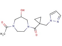 1-acetyl-4-{[1-(1H-pyrazol-1-ylmethyl)cyclopropyl]carbonyl}-1,4-diazepan-6-ol