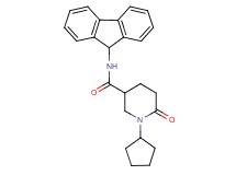 1-cyclopentyl-N-9H-fluoren-9-yl-6-oxo-3-piperidinecarboxamide