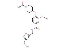 4-[(1-acetyl-4-piperidinyl)oxy]-N-[(3-ethyl-5-isoxazolyl)methyl]-3-methoxybenzamide