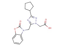 {3-cyclopentyl-5-[(2-oxo-1,3-benzoxazol-3(2H)-yl)methyl]-1H-1,2,4-triazol-1-yl}acetic acid