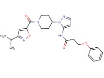N-(1-{1-[(3-isopropyl-5-isoxazolyl)carbonyl]-4-piperidinyl}-1H-pyrazol-5-yl)-3-phenoxypropanamide