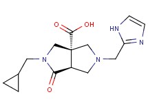 (3aS*,6aS*)-2-(cyclopropylmethyl)-5-(1H-imidazol-2-ylmethyl)-1-oxohexahydropyrrolo[3,4-c]pyrrole-3a(1H)-carboxylic acid