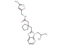 2-{1-[(3-isobutyl-3H-imidazo[4,5-b]pyridin-2-yl)methyl]cyclopentyl}-N-[(3-methylisoxazol-5-yl)methyl]acetamide