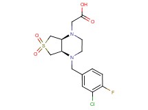 [(4aR*,7aS*)-4-(3-chloro-4-fluorobenzyl)-6,6-dioxidohexahydrothieno[3,4-b]pyrazin-1(2H)-yl]acetic acid