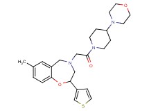 7-methyl-4-{2-[4-(4-morpholinyl)-1-piperidinyl]-2-oxoethyl}-2-(3-thienyl)-2,3,4,5-tetrahydro-1,4-benzoxazepine