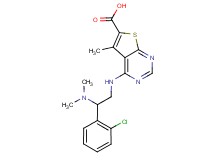 4-{[2-(2-chlorophenyl)-2-(dimethylamino)ethyl]amino}-5-methylthieno[2,3-d]pyrimidine-6-carboxylic acid