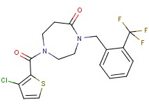 1-[(3-chloro-2-thienyl)carbonyl]-4-[2-(trifluoromethyl)benzyl]-1,4-diazepan-5-one