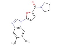 5,6-dimethyl-1-[5-(pyrrolidin-1-ylcarbonyl)-2-furyl]-1H-benzimidazole