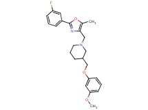 1-{[2-(3-fluorophenyl)-5-methyl-1,3-oxazol-4-yl]methyl}-3-[(3-methoxyphenoxy)methyl]piperidine