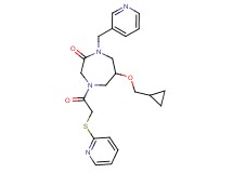 6-(cyclopropylmethoxy)-1-(3-pyridinylmethyl)-4-[(2-pyridinylthio)acetyl]-1,4-diazepan-2-one