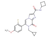 N-cyclobutyl-7-(cyclopropylmethyl)-6-(2-fluoro-4-methoxyphenyl)-8-oxo-7,8-dihydroimidazo[1,2-a]pyrazine-2-carboxamide