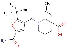 3-allyl-1-{[5-(aminocarbonyl)-2-tert-butyl-3-furyl]methyl}-3-piperidinecarboxylic acid