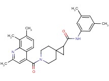 N-(3,5-dimethylphenyl)-6-[(2,7,8-trimethyl-4-quinolinyl)carbonyl]-6-azaspiro[2.5]octane-1-carboxamide