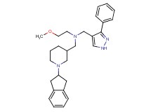 N-{[1-(2,3-dihydro-1H-inden-2-yl)-3-piperidinyl]methyl}-2-methoxy-N-[(3-phenyl-1H-pyrazol-4-yl)methyl]ethanamine
